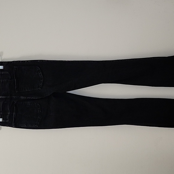 Free People Black Level Up Slit Bootcut Raw Hem Jeans Size 28 - Picture 12 of 16